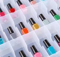 Nagellack Box 48 Flaschen , Doppelseitige Transparente Aufbewahrungsbox ,  Verstellbarer Raumteiler , Nagellack Organizer , Nagelkunst Werkzeug Mit ...