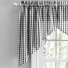 2 pack buffalo check plaid cotton window valances white and blue farmhouse design window treatment decor curtains rod pocket valances for kitchen/living room 16 x 56 4.8 out of 5 stars 5,455 1 offer from $16.99 Checkmate Kitchen Tier Curtains Swags And Valance