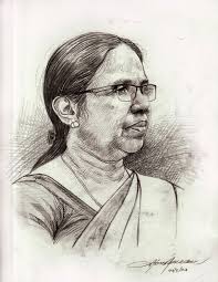 K K Shailaja Health Minister Kerala Male Sketch My Works Art