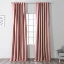 Rose Street Blackout Pink 50 X 84 In Curtain Set Of 2 Transitional Bellacor In 2021 Pink Blackout Curtains Rose Curtains Colorful Curtains