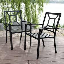 Maybe you would like to learn more about one of these? Mf Studio Patio Dining Chair Outdoor Arm Chairs Power Coated Steel Frame For Indoor Outdoor 2 Pack Black Walmart Com Patio Dining Chairs Outdoor Chairs Wrought Iron Patio Furniture