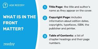It has the page numbers for each chapter or section. Parts Of A Book Explained Front Matter Body And Back Matter