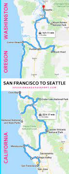 San Francisco To Seattle Road Trip Itinerary The Pacific Northwest More California Travel Road Trips Road Trip Map Road Trip
