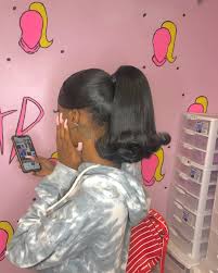 Yourobsession On Instagram High Ponytail With Swoop Bangs By Me Book Me Booking Hair Ponytail Styles Wig Hairstyles Weave Ponytail Hairstyles