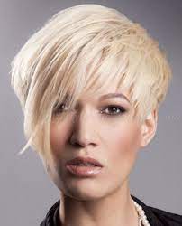 Short Hairstyles With Long Bangs Short Hair Long Fringe Short Asymmetrical Hairst Short Asymmetrical Hairstyles Short Hair Styles Short Asymmetrical Haircut