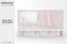 Baby Bed With Blanket Set Baby Bed Free Psd Mockups Templates Mockup Psd