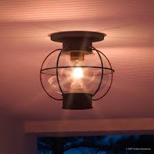 Not only does it help keep your outdoor space safe by lighting up the night, it also delivers a touch of classic style! Luxury Nautical Black Outdoor Ceiling Light Small Uql1034 Oslo Collection Beach Style Outdoor Flush Mount Ceiling Lighting By Urban Ambiance Houzz