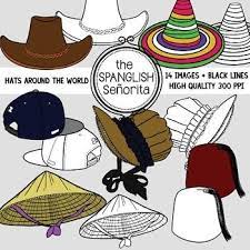 Hats From Around The World Clip Art For Commercial Use Clip Art The World In Colors Hats