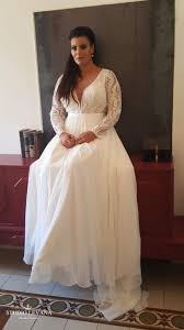 Tidebuy plus size wedding dresses are populous among people with their available sizes, awesome designs, and good quality. Plus Size Boho Wedding Gown With Sleeves And Chiffon Skirt With Long Train Margo Studio Plus Size Wedding Gowns Wedding Gowns With Sleeves Boho Wedding Gown