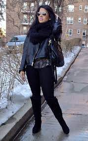 Black Botas Altas Lether Jacket Black Leather Jacket Outfit Leather Jacket Outfits Jacket Outfits