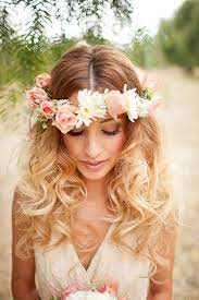 Bohemian Forest Themed Wedding Ideas Floral Headpiece Flowers In Hair Flower Crown