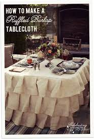 Create multiple colors for an ever nicer assortment of free craft supplies. How To Make A Ruffled Burlap Tablecloth Easy Sewing Diy