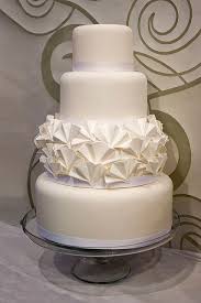 White Ruffle Wedding Cake Ruffle Wedding Cake White Wedding Cakes Cake