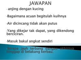 Air dicincang tidak akan putus. Latihan Peribahasa Tingkatan 2