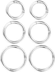6 Pieces 16 Gauge Stainless Steel Nose Ring Hoop Seamless Clicker Ring Ear Lip Piercing Jewelry 3 Sizes Digital Downloads Marketplace