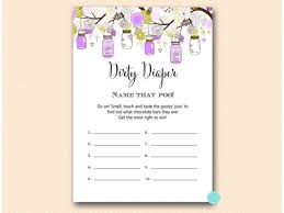 ♥ original design and high quality! Purple Mason Jar Baby Shower Games Printabell Express