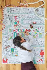 Children love seeing jesus, mary and below you will see coloring pages for christmas and even two three kings coloring pages and a the next week she asked us each to draw that figure on a giant piece of paper that would hang on the wall for christmas. Giant Christmas Coloring Poster Caravan Shoppe