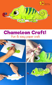 Chameleon Craft Chameleon Craft School Bus Crafts Animal Crafts For Kids