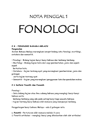 Bidang Fonologi Bm