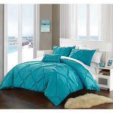 Browse from a range of bed sheets in egyptian cotton, linen, bamboo, flannelette. Chic Home Whitley Turquoise 8 Piece Bed In A Bag Duvet Cover With Sheet Set Overstock 12268903