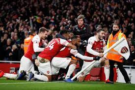 Shkodran mustafi (arsenal) header from the centre of the box to the top left corner. Arsenal V Spurs 2018 19 Premier League