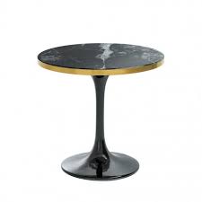 Modern round dining tables at 2modern. Beautiful Black Round Side Table Design With Its Black Faux Marble Top