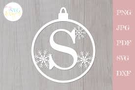 Download Monogram Svg S Christmas Ornament Svg Graphic By Mysvgdesigns Creative Fabrica
