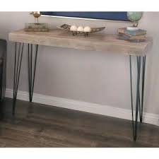 Modern Elegance Gray Wood And Iron Console Table 56974 At The Home Depot Mobile Iron Console Table Metal Console Table Gray Console Table