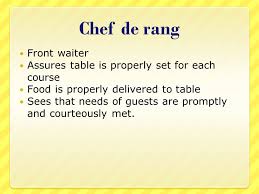 Kitchen Brigade System Ppt Video Online Download