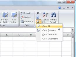 Select clear from the editing portion of the home tab. Deleting Cells And Data In Excel 2007 Dummies