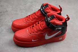 Nike Air Force 1 Mid University Red White Black Tour Yellow For Sale Sneakers Men Fashion Sneakers Nike Air
