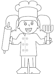 (downloadable pdf & jpeg included). People Coloring Pages Baker Printable 2021 4491 Coloring4free Coloring4free Com