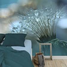 fotobehang dandelion grijs blauw op maat gemaakt youpri nl slaapkamer fotobehang slaapkamerideeen zolder behangen