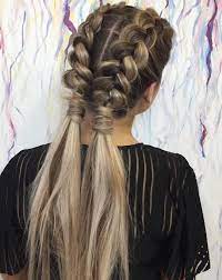 Styled by tresemmé' s jeanie syfu, this look is all about a loose texturized braided. Dark Blonde Hair With Highlights Two Braids Two Ponytails Black Top Braids For Short Hair Braids For Short Hair Braids For Long Hair Cool Braid Hairstyles