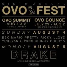 Ovo Fest At Budweiser Stage Canada On 5 Aug 2019 Ticket