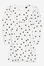 Puff Sleeve Polka Dot Mini Shift Dress Mini Shift Dress Women Dress Online Polka Dot Mini Dresses