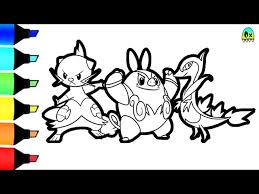 Some pokémon have gender differences, for instance pyroar and meowstic in the sixth generation. Pokemon Starters Dewott Servine Pignite Coloring Pages I Fun Colouring For Kids Youtube