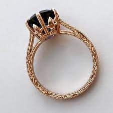 Fleur De Lis Solitaire Engagement Ring Custom Design Etsy Vintage Engagement Rings Art Deco Unconventional Engagement Rings Womens Engagement Rings