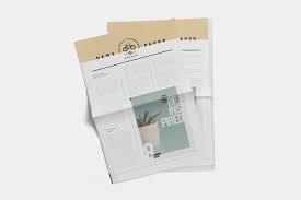 Tabloid Size Newspaper Mockups Presentation Design Header Design Paper Mockup
