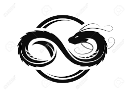 Dragon In The Form Of Infinity Circle Logo Symbol Royalty Free Cliparts Vectors And Stock Illustra Infinity Symbol Art Dragon Tattoo Circle Circle Tattoos