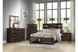 Details such as straight sleek designs and a charming bookcase headboard is what gives this yorkville espresso finish bed frame its casual and sophisticated charm. Chesky King Bookcase Storage Platform Bed From Homelegance Luna Furniture