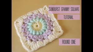Crochet Sunburst Granny Square Tutorial Round One Bella Coco Youtube For my blanket i used a 4mm crochet hook and drops lima yarn. crochet sunburst granny square tutorial round one bella coco