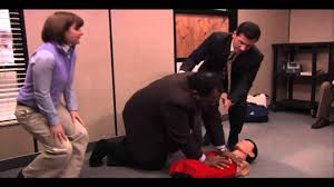 The Office Cpr Complete Scene My Schools Health Teacher Shows This Every Year When Learning Cpr The Office Cpr Episode Cpr Funny Office Stress Relief