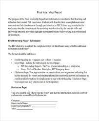 •each student will have to submit the report in the recommended format. Free 12 Internship Report Examples Samples In Pdf Examples
