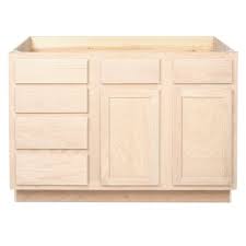 Unfinished Oak Bathroom Vanity Sink Drawer Base Cabinet 48 Side View Oak Bathroom Vanity Unfinished Bathroom Vanities Oak Bathroom