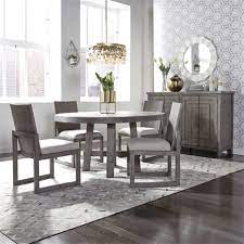 Check spelling or type a new query. Modern Farmhouse Round Table 5 Piece Dining Set In Dusty Charcoal Finish By Liberty Furniture 406 Dr O5ros