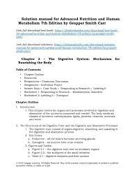 Download Solution Manual For Advanced Nutrition And Human Metabolism 7th Edition By Gropper Smith Ca Solutions Metabolism Manual