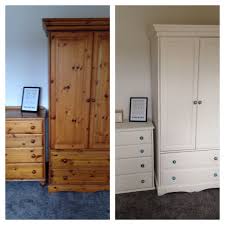 I Put The Below 39 Before And After 39 Photo Of My Pine Wardrobe And Drawers On Pinterest Last Year Furniture Makeover Pine Wardrobe Pine Bedroom Furniture