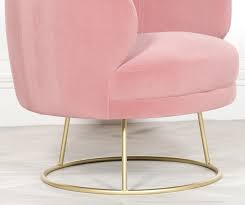 Mid 20th century finnish birch armchairs from oy stockmann ab, set of 4. Allouette Art Deco Pink Velvet Tub Armchair With Gold Base Furniture La Maison Chic Luxury Interiors