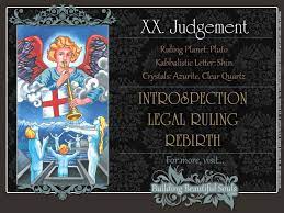 Added together, these numbers make the number 3 , showing that the interaction of opposites creates new life. Judgement Tarot Card Meanings